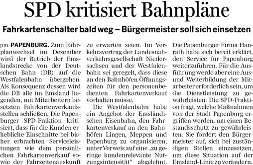 150709 EZ SPD kritisiert Bahnplne