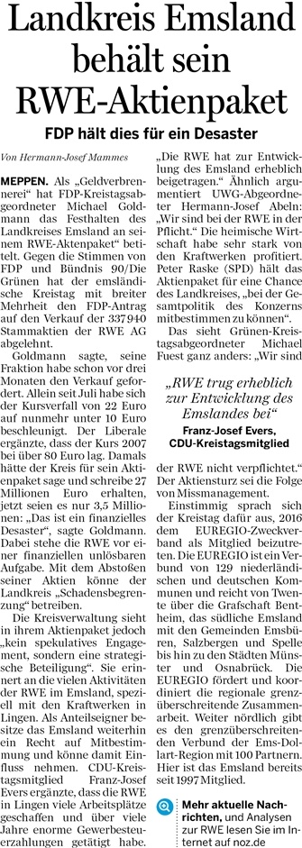 151007 EZ Landkreis Emsland behlt RWE-Aktienpaket