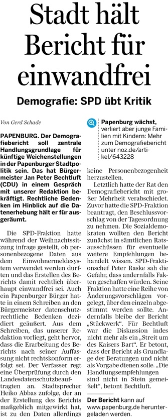 160102 EZ Demografiebericht