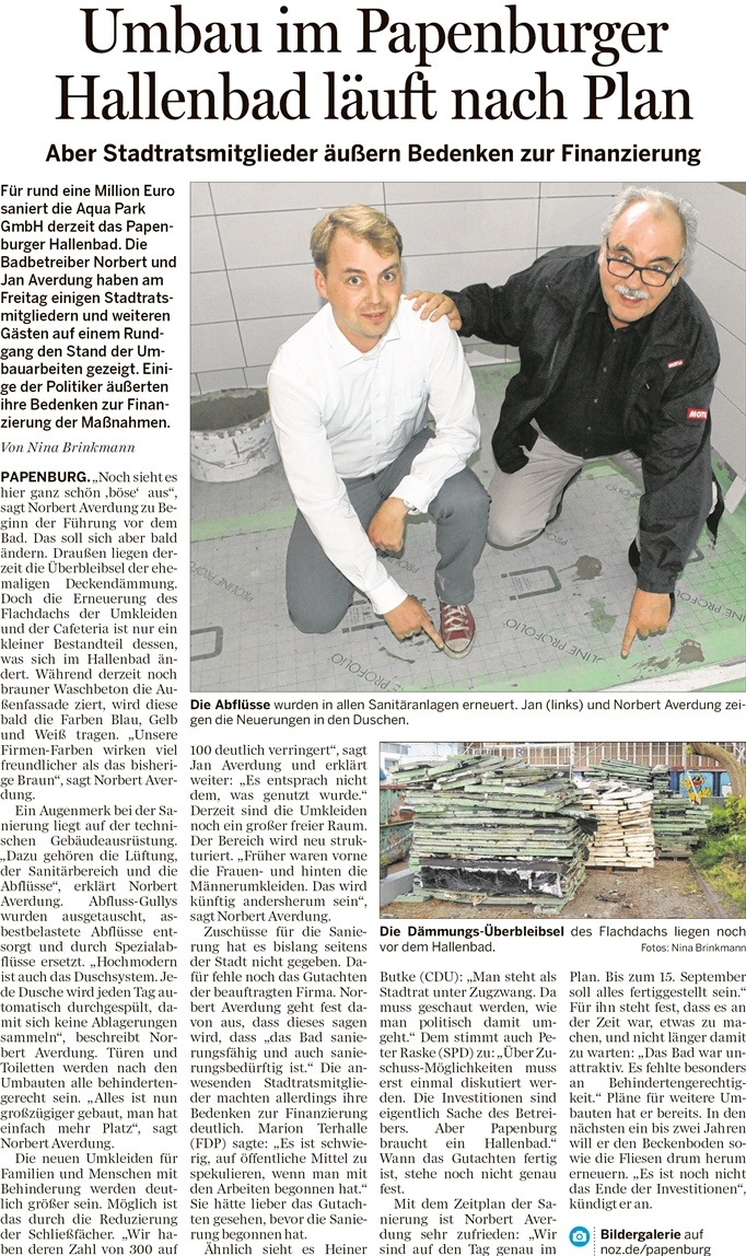 160716 EZ Umbau im Hallenbad luft nach Plan