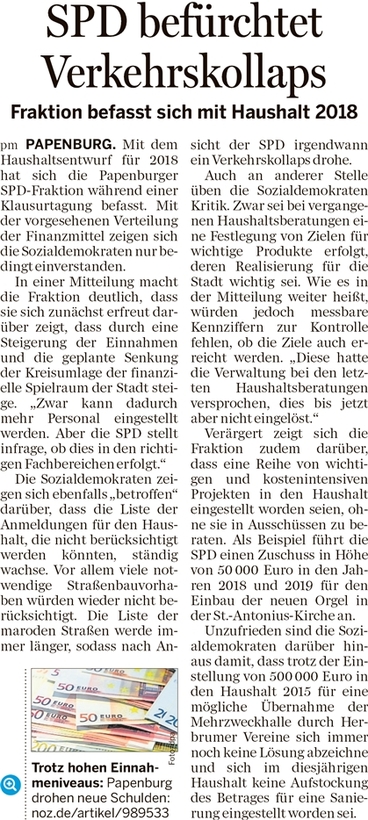 180112 EZ SPD befrchte Verkehrskollaps